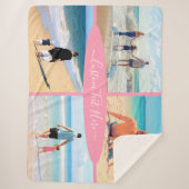 Uw fotocollage Sherpa deken met aangepaste tekst (Voorkant)