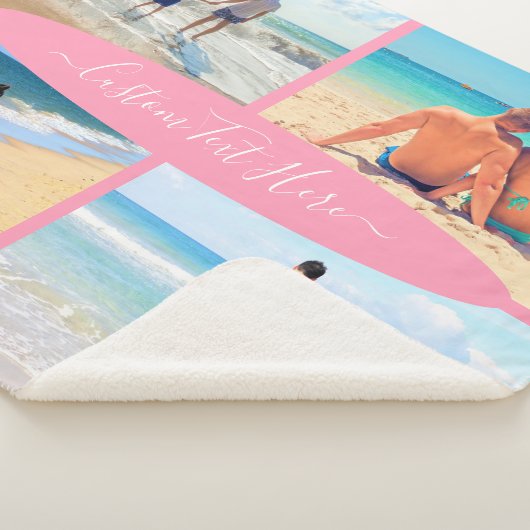 Uw fotocollage Sherpa deken met aangepaste tekst (3/4)