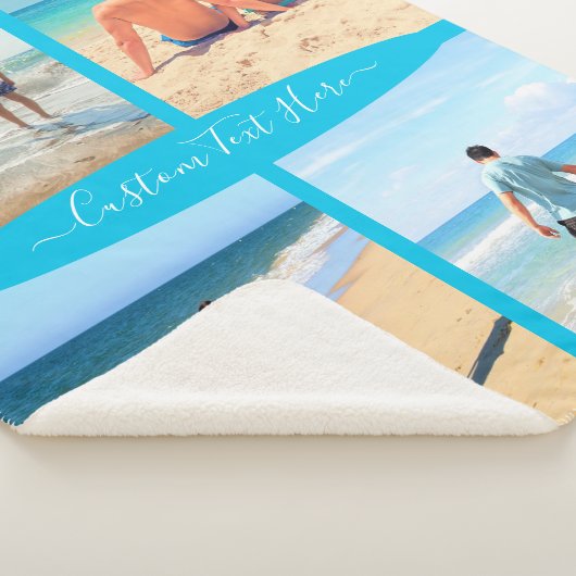 Uw fotocollage Sherpa deken met aangepaste tekst (3/4)