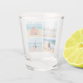 Uw Fotocollage Shot Glass Gift en aangepaste tekst Glas (Achterkant)