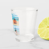 Uw Fotocollage Shot Glass Gift en aangepaste tekst Glas (Rechts)