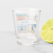 Uw Fotocollage Shot Glass met aangepaste tekst Glas (Achterkant)