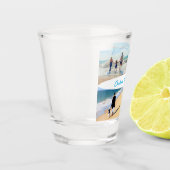 Uw Fotocollage Shot Glass met aangepaste tekst Shot Glas (Links)