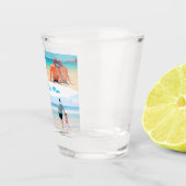 Uw Fotocollage Shot Glass met aangepaste tekst Shot Glas (Rechts)