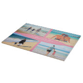 Uw fotocollage snijplank met aangepaste tekst (Hoek)