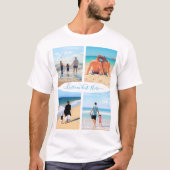 Uw Fotocollage T-shirt cadeau met aangepaste tekst (Voorkant)