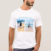 Uw Fotocollage T-shirt cadeau met aangepaste tekst (Voorkant)