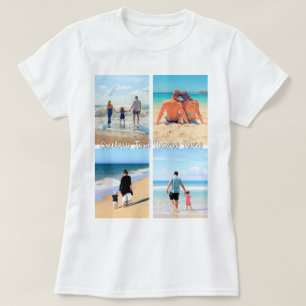 Uw fotocollage T-shirt met aangepaste tekst