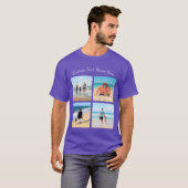 Uw fotocollage T-shirt met aangepaste tekstnaam (Voorkant volledig)
