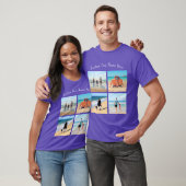 Uw fotocollage T-shirt met aangepaste tekstnaam (Unisex)