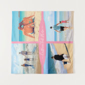 Uw Fotocollage Tapetsy met aangepaste tekst Wandkleed (Voorkant)