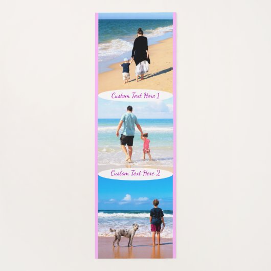 Uw Fotocollage Yoga Mat met aangepaste tekst (Achterkant)