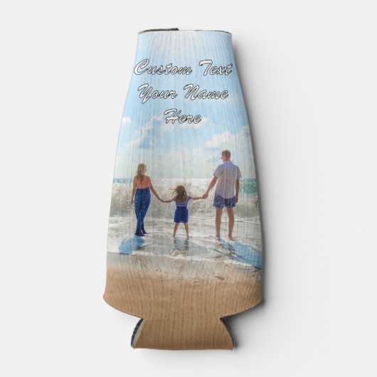 Uw Fotofles Koeler met Aangepaste Tekstnaam (Voorkant)