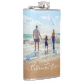 Uw fotofles met aangepaste tekst heupfles (Rechts)