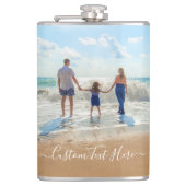 Uw fotofles met aangepaste tekst heupfles (Voorkant)
