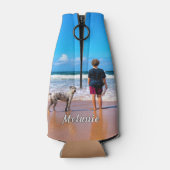 Uw Fotofleskoeler met aangepaste naamtekst Flesjeskoeler (Achterkant)