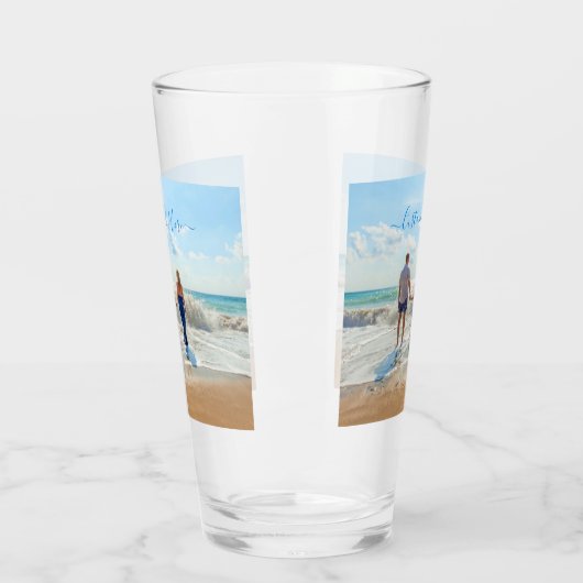 Uw fotoglas met aangepaste tekst glas (Links)