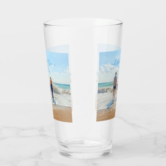 Uw fotoglas met aangepaste tekst glas (Rechts)