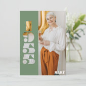 Uw fotojaar 1955 70ste verjaardag Uitnodiging (Staand voorkant)