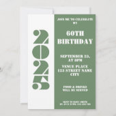 Uw fotojaar 1965 60ste verjaardag Uitnodiging (Achterkant)