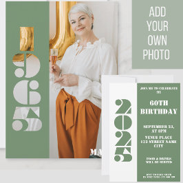 Uw fotojaar 1965 60ste verjaardag Uitnodiging