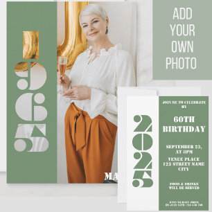 Uw fotojaar 1965 60ste verjaardag Uitnodiging