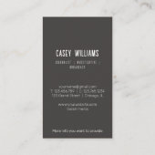 Uw fotojournalistiek Visitekaartje (Achterkant)