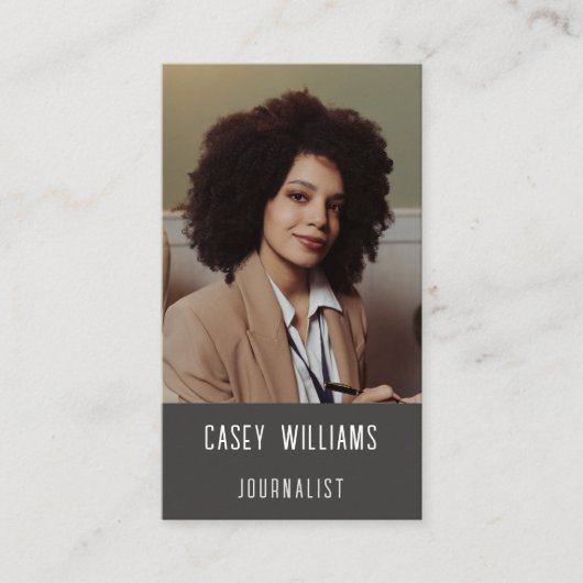 Uw fotojournalistiek Visitekaartje (Voorkant)