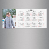 Uw fotokalender 2025 op witte magneet
