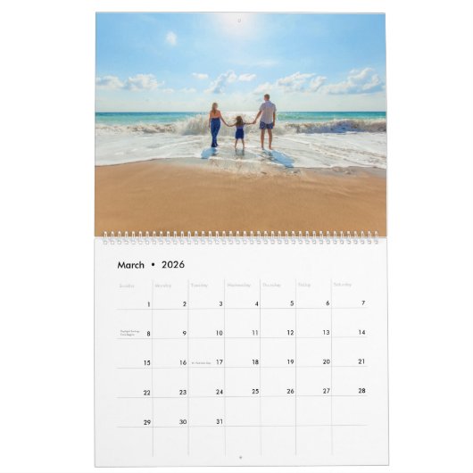 Uw fotokalender cadeau met aangepaste tekst kalender (Mar 2026)