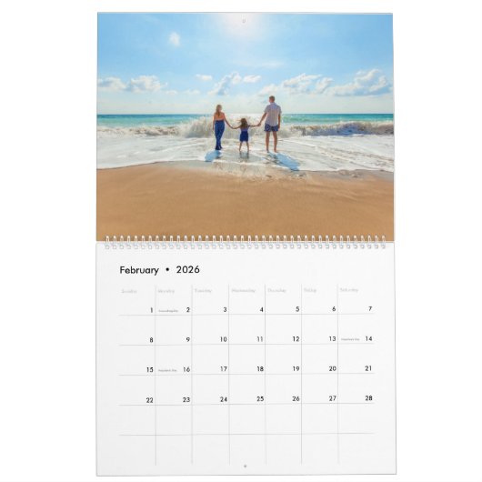 Uw fotokalender cadeau met aangepaste tekst kalender (Feb 2026)