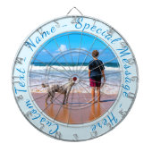 Uw fotokarton met aangepaste tekst dartbord (Voorkant)