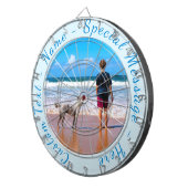 Uw fotokarton met aangepaste tekst dartbord (Voorkant Rechts)