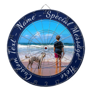 Uw fotokarton met aangepaste tekst dartbord