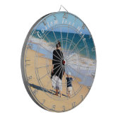 Uw fotokarton met aangepaste tekst dartbord (Voorkant Links)