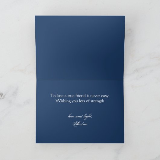 Uw fotokat condoleances sympathie Wenskaart Kaart (Binnen)