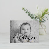  Uw fotokerstkaart | Prettig Kerstmis Folie Folie Feestdagen Briefkaart (Staand Voorkant)