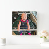 Uw fotoklok met uw Afbeelding of verwijder Vierkante Klok (Huis)