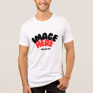 Uw fotokunst of Logo en tekst gepersonaliseerd Tri-Blend Shirt
