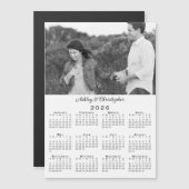 Uw fotonamen gepersonaliseerde 2026 kalender magne (Voorkant / Achterkant)