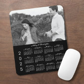 Uw fotonamen gepersonaliseerde zwarte kalender 202 muismat