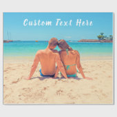 Uw fotopapier met aangepaste tekst cadeaupapier (Vlak)