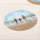 Uw fotopapier Onderzetter Aangepaste foto's en tek (Gebogen)