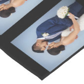 Uw fotopatroon op zwart gepersonaliseerd korte tafelloper (Hoek)