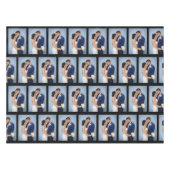 Uw fotopatroon op zwart gepersonaliseerd tafelkleed (Voorkant (Horizontaal))
