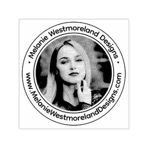 Uw fotoportret #1 ronde naam website  zelfinktende stempel