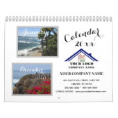 Uw foto's 20XX Business Logo QR Code Wall Kalender (Hoes)