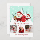 UW FOTO'S aangepast kerstfeest briefkaart (Voorkant / Achterkant)