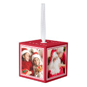 UW FOTO'S aangepast kerstversiering Decoratie (Achter hoekig)