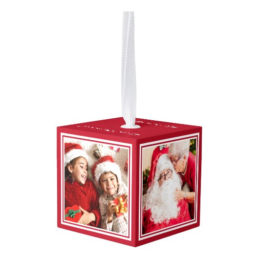 UW FOTO'S aangepast kerstversiering Decoratie (Achter hoekig)